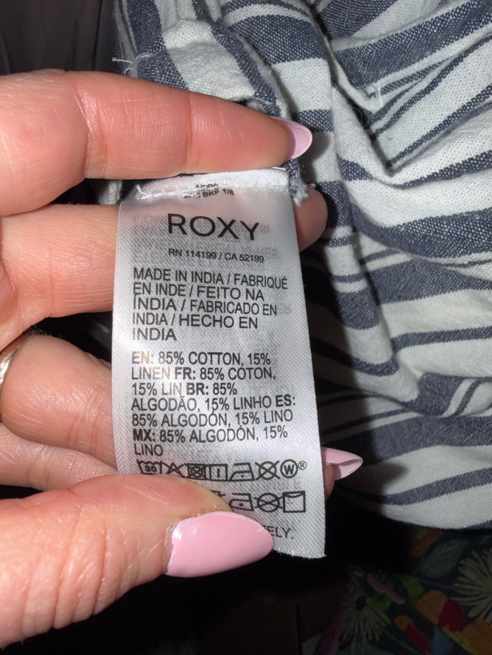 Roxy “up above” dress with pockets cotton/linen blend size small- like new! - Picture 3 of 6